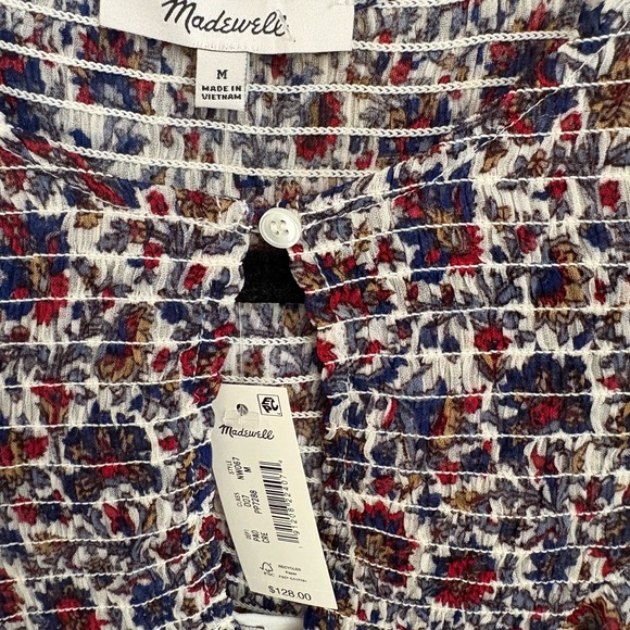 Madewell boho Floral Blouse nwt - Picture 4 of 10